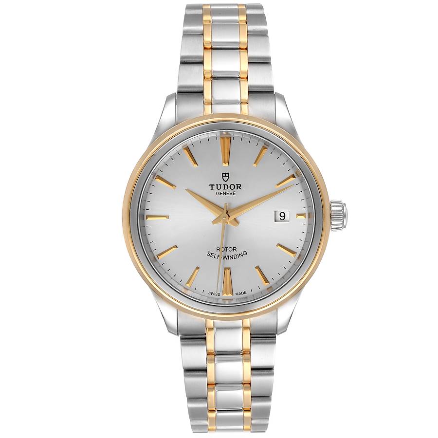 Tudor Style Automatic Silver Dial Two Tone Steel Strap Watch for Men - M12713-0003