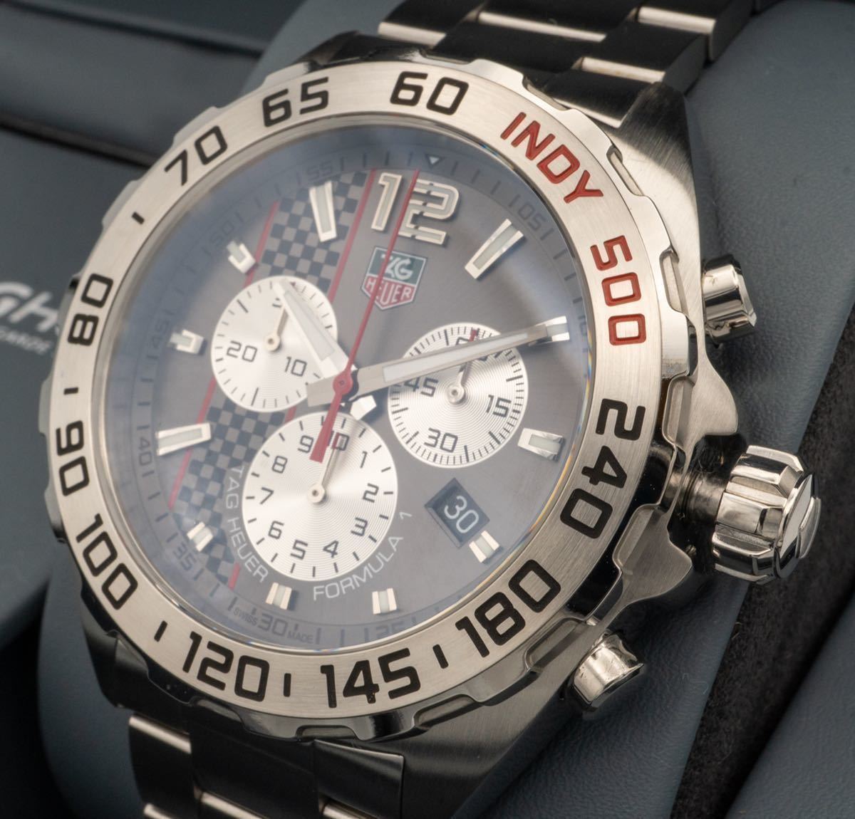 Tag Heuer Formula 1 Chronograph Grey Dial Silver Steel Strap Watch for Men - CAZ1114.BA0877