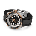 Breitling Superocean Automatic 42mm 18K Red Gold & Black Dial Black Rubber Strap Watch for Men - U17375211B1S1