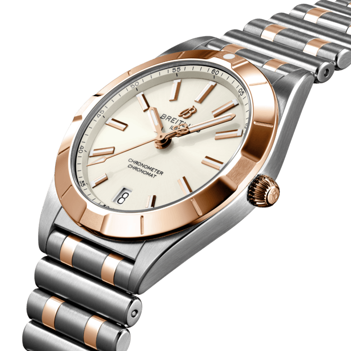 Breitling Chronomat 32 White Dial Two Tone Steel Strap Watch for Women - U77310101A1U1