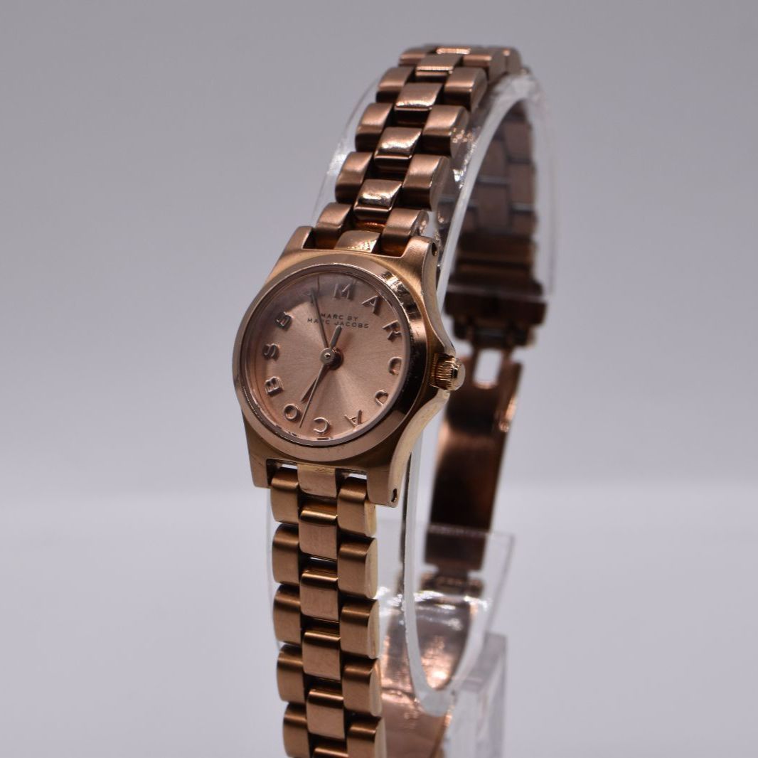 Marc Jacobs Dinky Rose Gold Dial Rose Gold Steel Strap Watch for Women - MBM3200