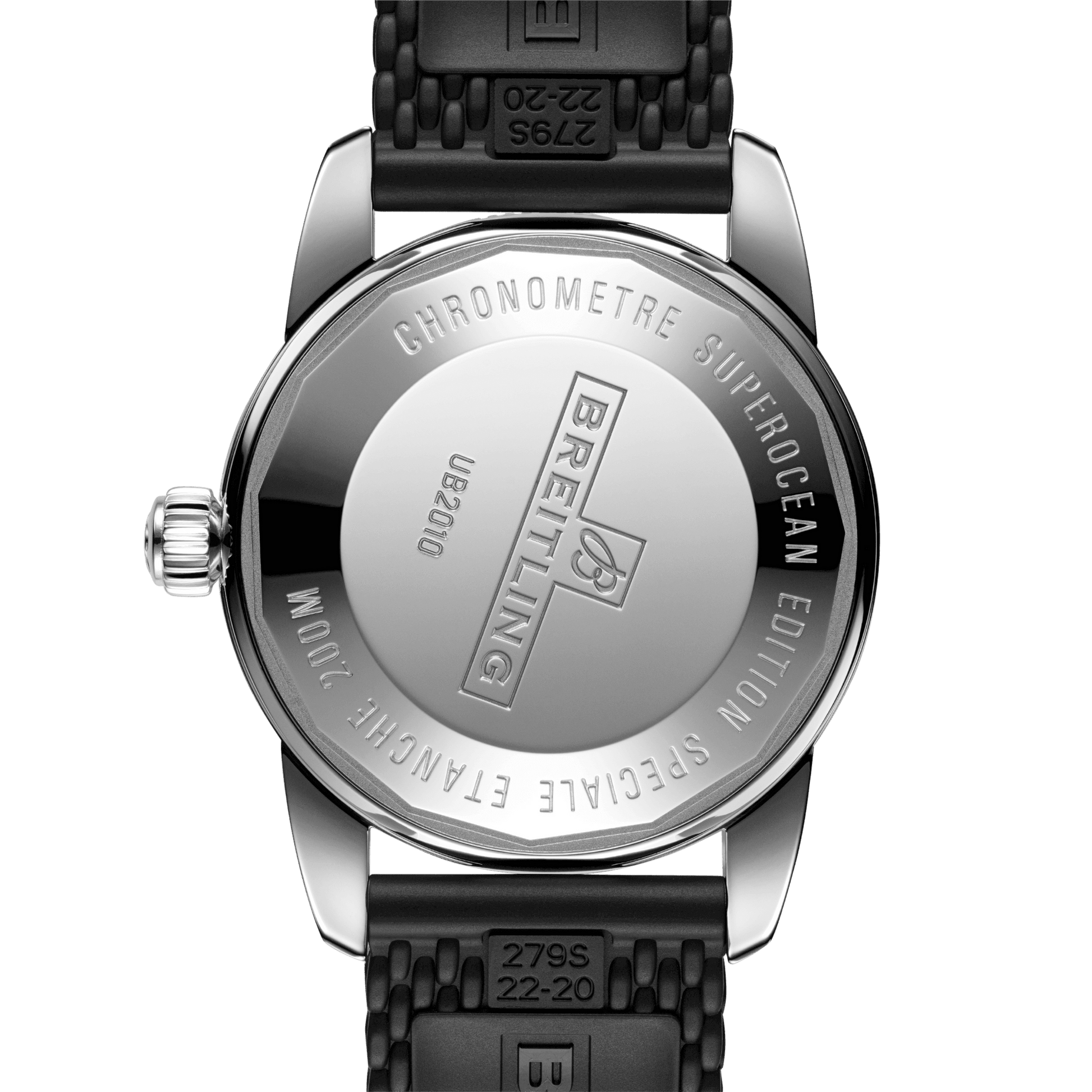 Breitling Superocean Heritage II B20 42mm Black Dial Black Mesh Bracelet Mens Watch - UB2010121B1S1