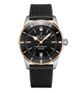 Breitling Superocean Heritage II B20 42mm Black Dial Black Mesh Bracelet Mens Watch - UB2010121B1S1