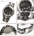 Marc Jacobs Blade Chronograph Black Dial Two Tone Steel Strap Watch for Women - MBM3179