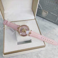 Versace Palazzo Empire Pink Dial Pink Leather Strap Watch for Women - VCO030017