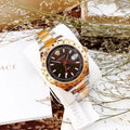 Versace Hellenyium GMT Black Dial Two Tone Steel Strap Watch for Men - V11040015