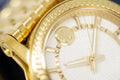 Versace Code Quartz Silver Dial Gold Steel Strap Watch For Men - VEPO00420