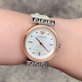 Versace Greca White Dial White Leather Strap Watch for Women - VELW00120