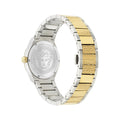Versace V-Auria Quartz Green Dial Two Tone Steel Strap Watch for Men - VE0F00425