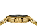Versace Aion Chronograph Black Dial Gold Steel Strap Watch For Men - VE1D01721