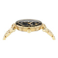 Versace Greca Sport Quartz Black Dial Gold Steel Strap Watch for Men - VEZ300721