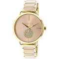 Michael Kors Portia Rose Gold Dial Two Tone Steel Strap Watch for Women - MK3706