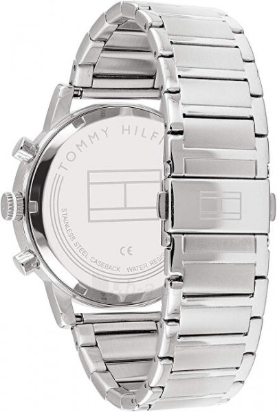 Tommy Hilfiger Kane Blue Dial Silver Steel Strap Watch for Men - 1710401