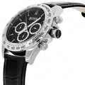 Hugo Boss Ikon Black Dial Black Leather Strap Watch for Men - 1513178