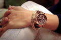 Michael Kors Sawyer Maroon Dial Maroon Leather Strap Watch for Women - MK2426