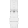 Guess Confetti Crystal Black Dial White Silicone Strap Watch For Women - W1098L1