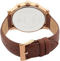 Guess Analog Chronograph Brown Dial Brown Leather Strap Watch For Men - W14052G2