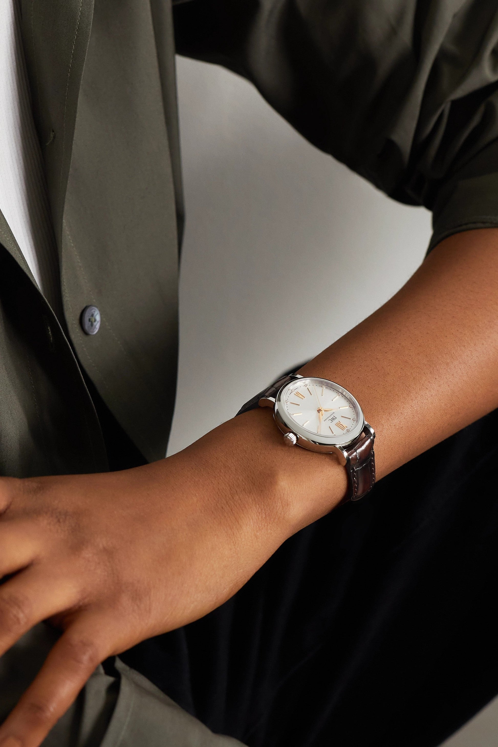 IWC Portofino Automatic Silver Dial Brown Leather Strap Watch for Women - IW357403
