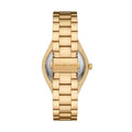 Michael Kors Everest Three-Hand Mother of Pearl White Dial Gold Steel Strap Watch For Women - MK7363