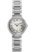 Cartier Ballon Bleu De Cartier White Dial Silver Steel Strap Watch for Women - W69010Z4
