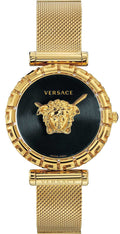Versace Palazzo Empire Greca Black Dial Gold Mesh Bracelet Watch for Women - VEDV00519