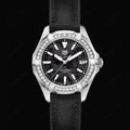 Tag Heuer Aquaracer Diamonds Mother of Pearl Black Dial Black Nylon Strap Watch for Women - WAY131P.FT6092