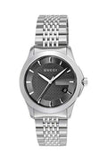 Gucci G Timeless Black Dial Silver Steel Strap Watch For Men - YA126402