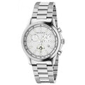 Gucci G Timeless Chronograph White Dial Silver Steel Strap Watch For Men - YA126472