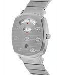Gucci Grip Quartz Silver Dial Silver Steel Strap Watch For Women - YA157401