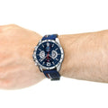 Tommy Hilfiger Decker Blue Dial Blue Rubber Strap Watch for Men - 1791476