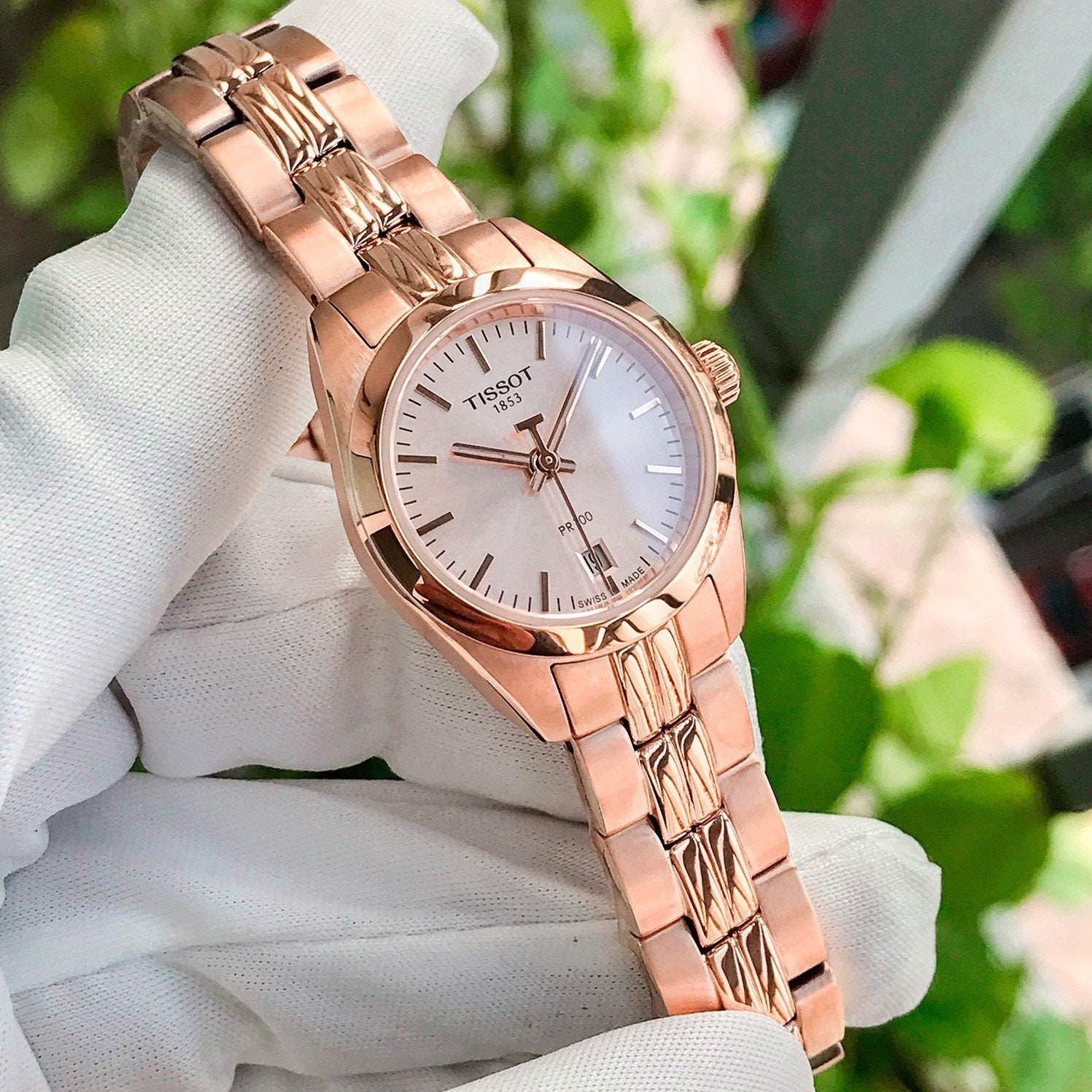 Tissot T Classic PR 100 Donna Rose Gold Lady Small Watch For Women - T101.010.33.451.00