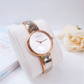 Calvin Klein Seduce Silver Dial Two Tone Steel Strap Watch for Women - K4E2N61Y