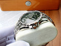 Bulova Crystal Collection Black Dial Silver Steel Strap Watch for Men - 96K104