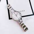 Bulova Crystal Collection Mother of Pearl Dial Silver Steel Strap Watch for Women - 96L263