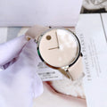 Movado 70th Anniversary Limited Edition White Dial White Leather Strap Watch For Women - 0607138