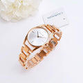 Calvin Klein Dainty White Dial Rose Gold Steel Strap Watch for Women - K7L23646