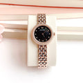 Emporio Armani Rosa Quartz Mother of Pearl Black Dial Rose Gold Steel Strap Watch For Women - AR11372