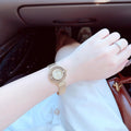 Guess Dream Crystals Rose Gold Dial Rose Gold Mesh Bracelet Watch For Women - GW0550L3