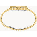 Bulova Crystal Collection Octova White Dial Gold Steel Strap Watch for Men - 98C126