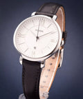 Fossil Jacqueline Quartz White Dial Black Leather Strap Watch for Women - ES3972
