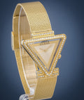 Guess Fame Diamonds Gold Dial Gold Mesh Bracelet Watch for Women - GW0508L2