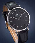 Daniel Wellington Classic Reading Black Dial Black Leather Strap Watch For Men - DW00100135