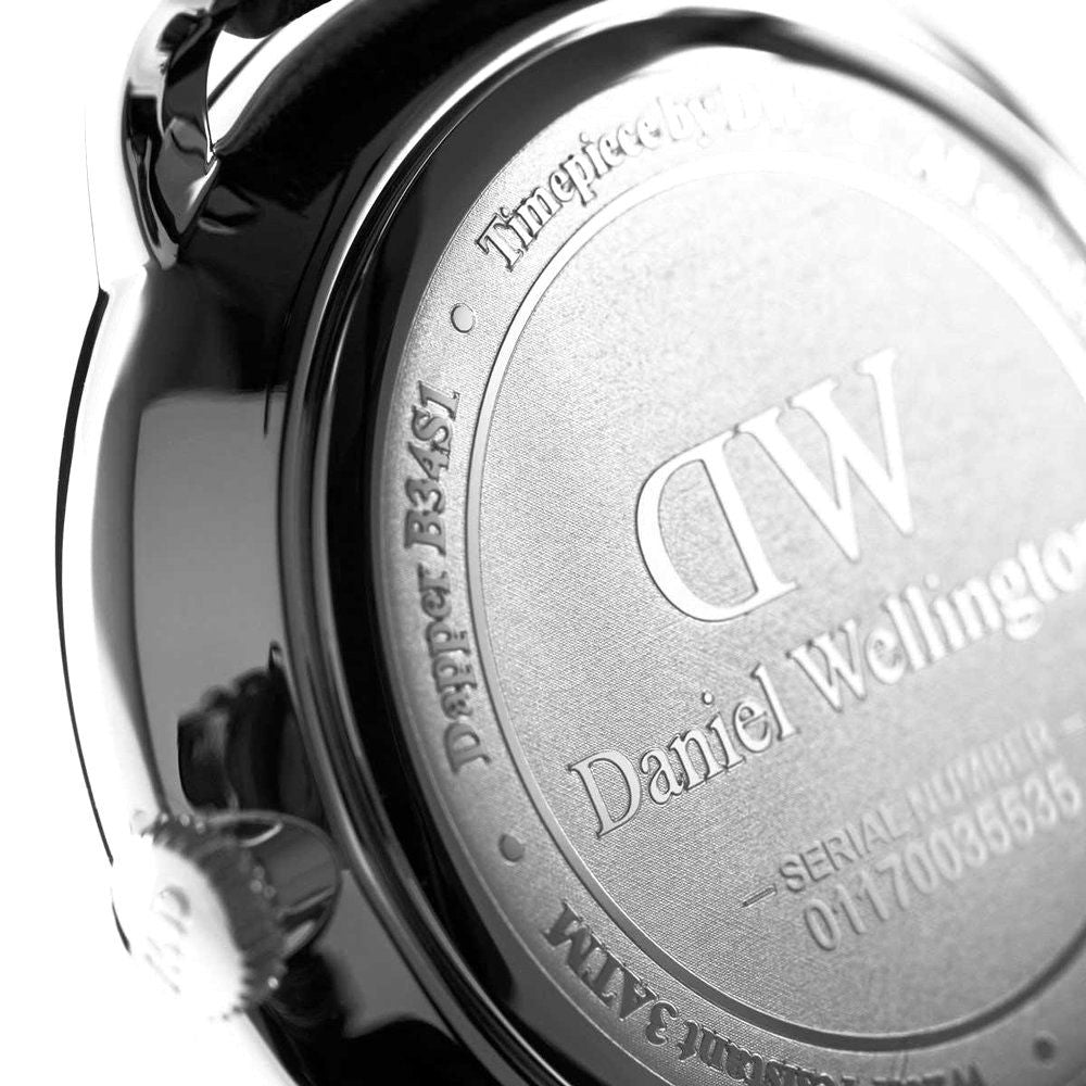 Daniel Wellington Dapper Cornwall White Dial Black Nylon Strap Watch for Women - DW00100264
