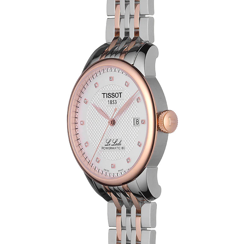 Tissot Le Locle Powermatic 80 Silver Dial Two Tone Steel Strap Watch For Men - T006.407.22.036.01