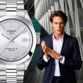 Tissot Gentleman Silver Dial Silver Steel Strap Watch For Men - T127.410.11.031.00